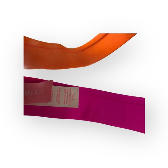 Victoria’s Secret VS Swim ❤︎ Hottie Banded Halter Bikini Top ❤︎ Black + Pink 34C - Picture 7 of 16